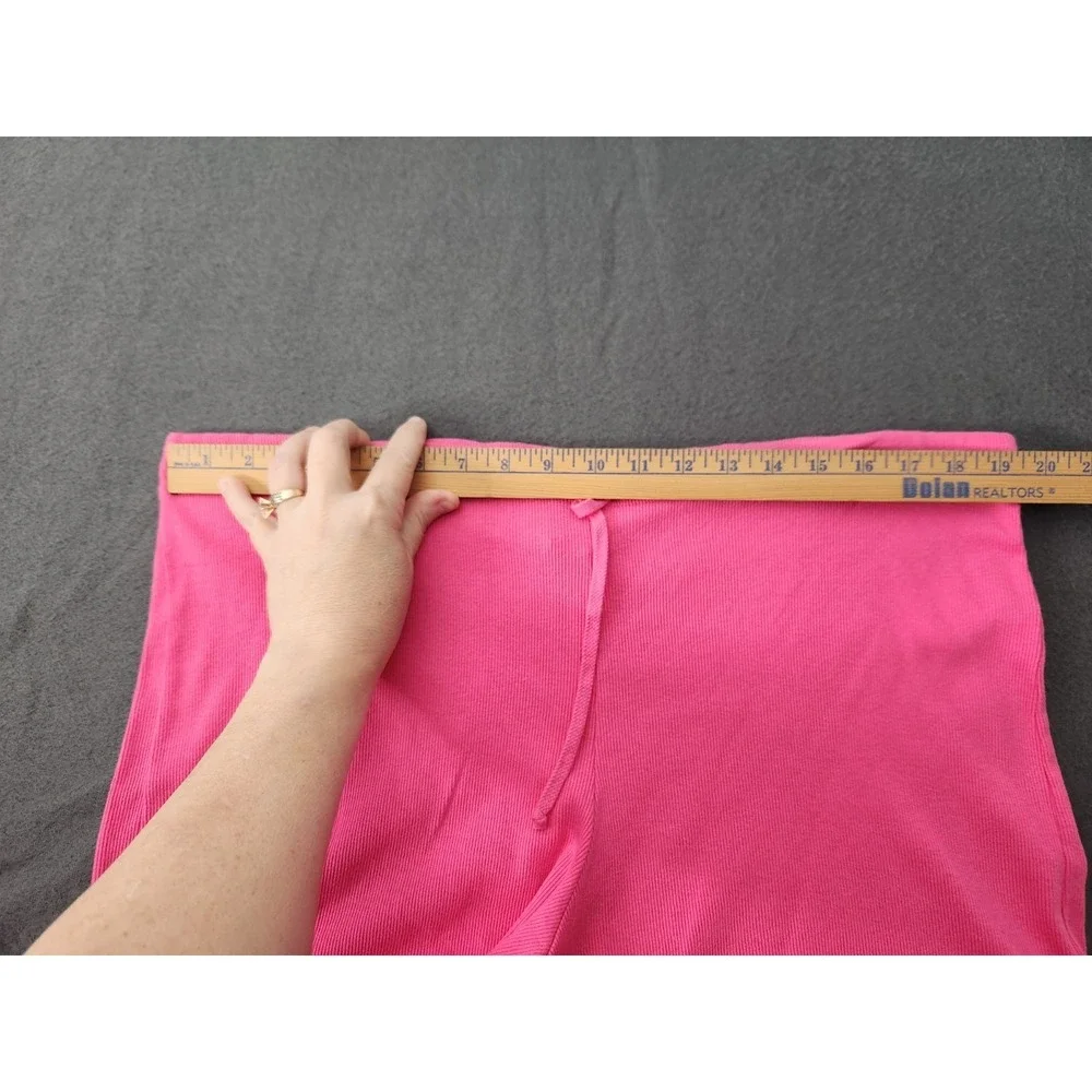 Hard‎ Tail Forever Ribbed Cloth Loungewear Pink Shorts Made In USA Size L Cotton
